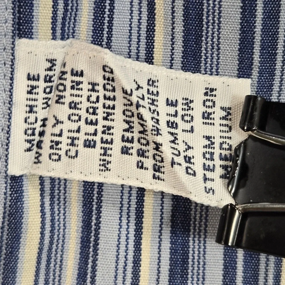 Polo Ralph Lauren Jerome Shirt Mens XL Blue Striped‎ Cotton Button Front Casual